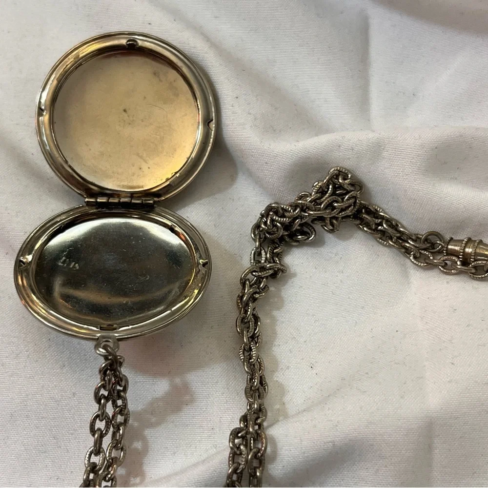 Antique Pocket Trinket Locket Necklace - Picture 2 of 3